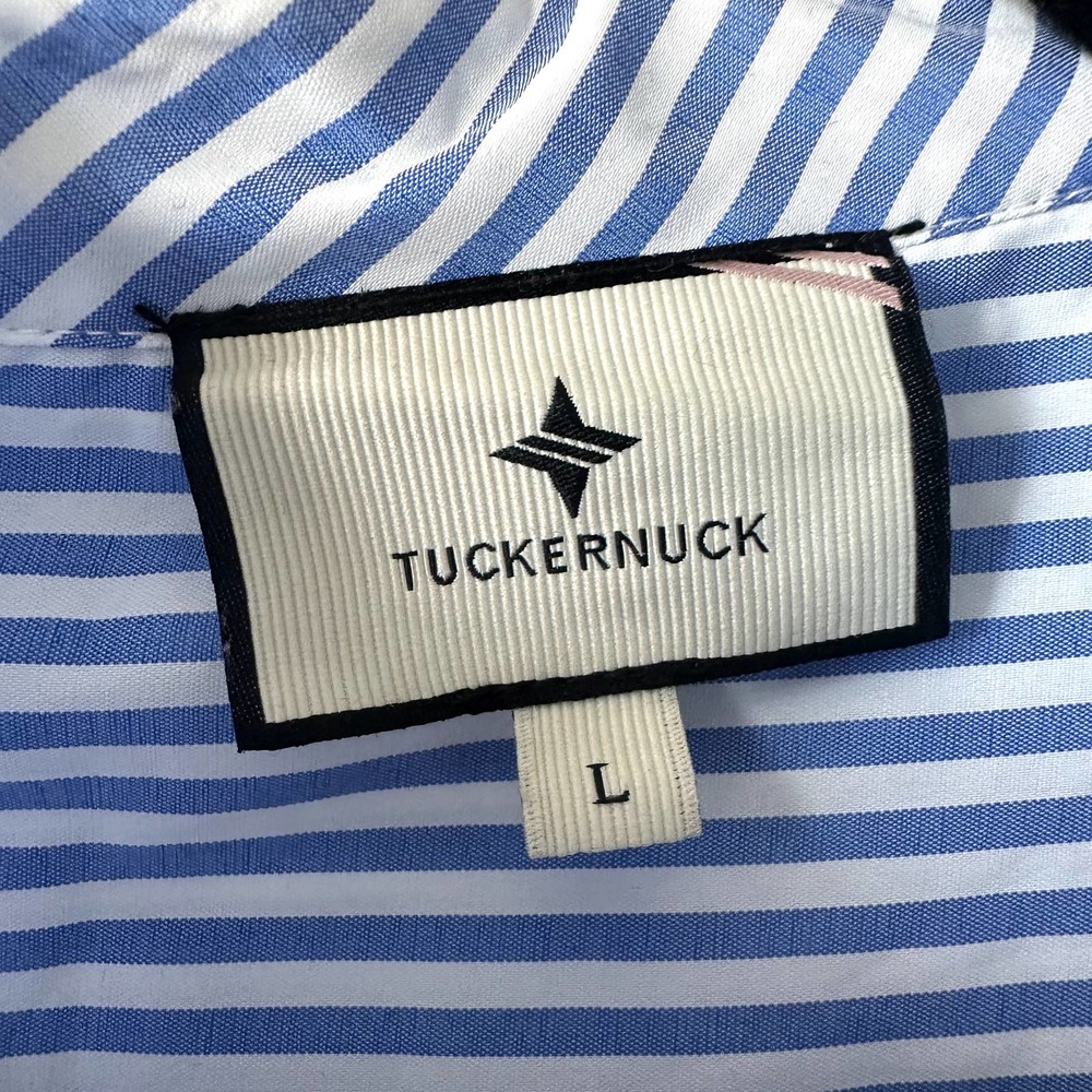 Tuckernuck Teagan Popover Top Blue White Stripe - Picture 5 of 5